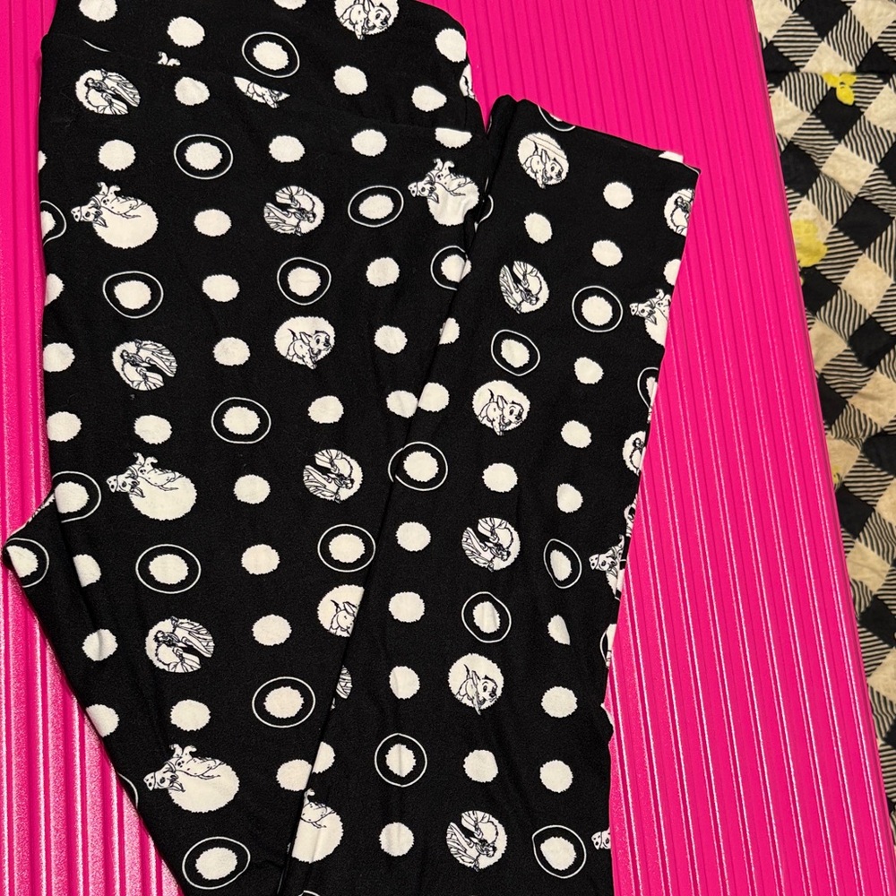 LuLaRoe Black and White Patterned Leggings
